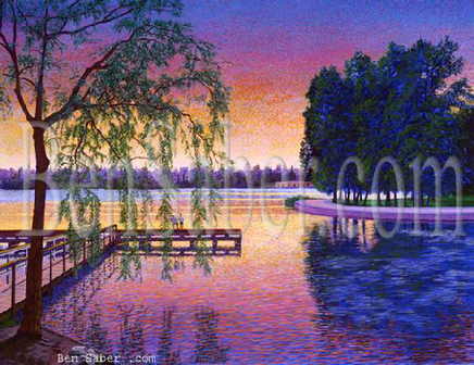 Picture,painting,greenlake,seattle,park